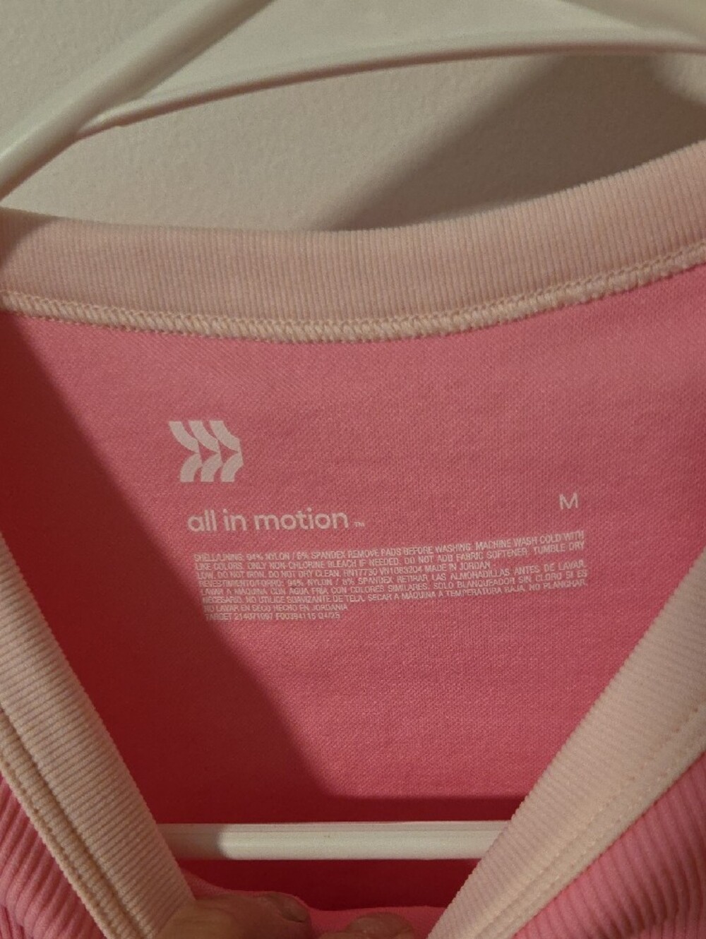 All In Motion - Pink Ribbed Athletic Tank - Picture 2 of 3
